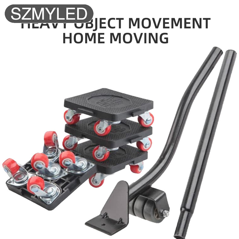 Heavy Duty Furniture Movers With Wheels, Furniture Dolly With 5 360° Rotatable Rubber Universal Wheels, 2800lbs Load Capacity, For Sofa, Fridge, Washing Machine