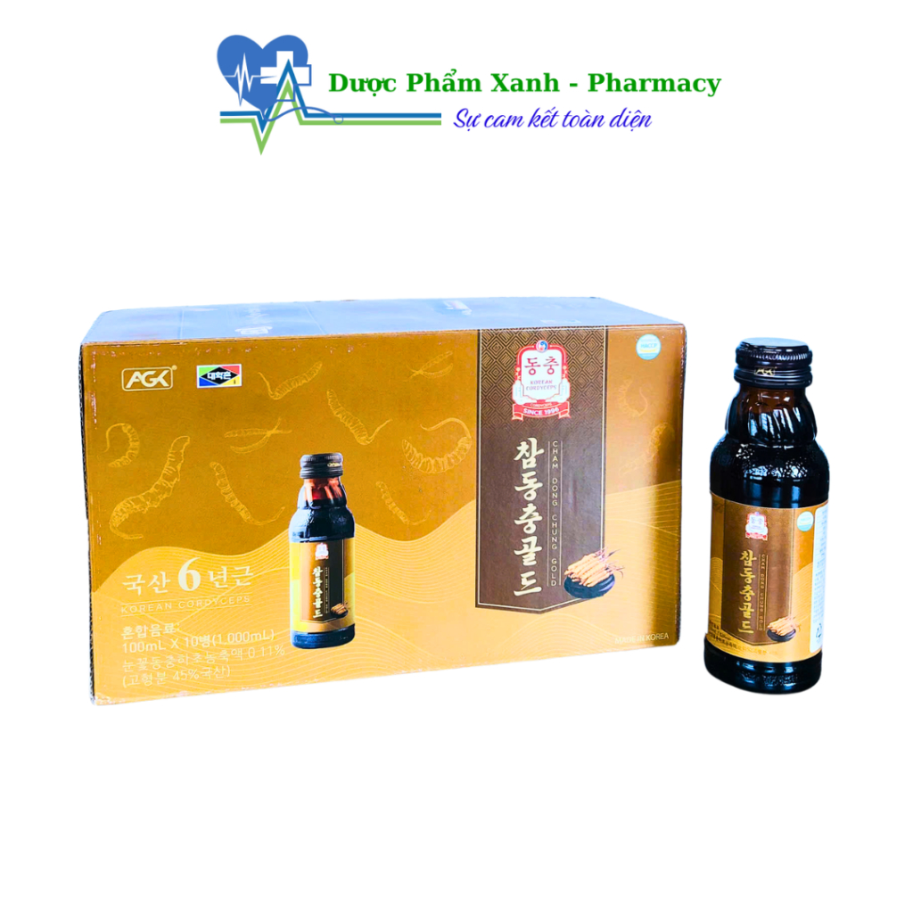 Nước Uống CHAM DONG CHUNG GOLD Đông Trùng Hạ Thảo  (Hàn Quốc) – Chai 100ml