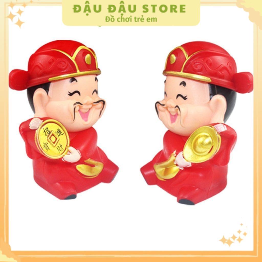 Ông Thần Tài Mini Bằng Nhựa Trang Trí Nhà Cửa, Tháp Tài Lộc Phụ Kiện Trang Trí Tết Đậu Đậu Store