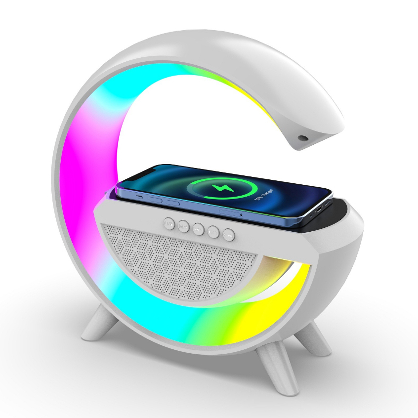 Loa bluetooth chữ G tích hợp đèn led RGB và sạc không dây nghe nhạc hay âm thanh chuẩn- Linkeetech