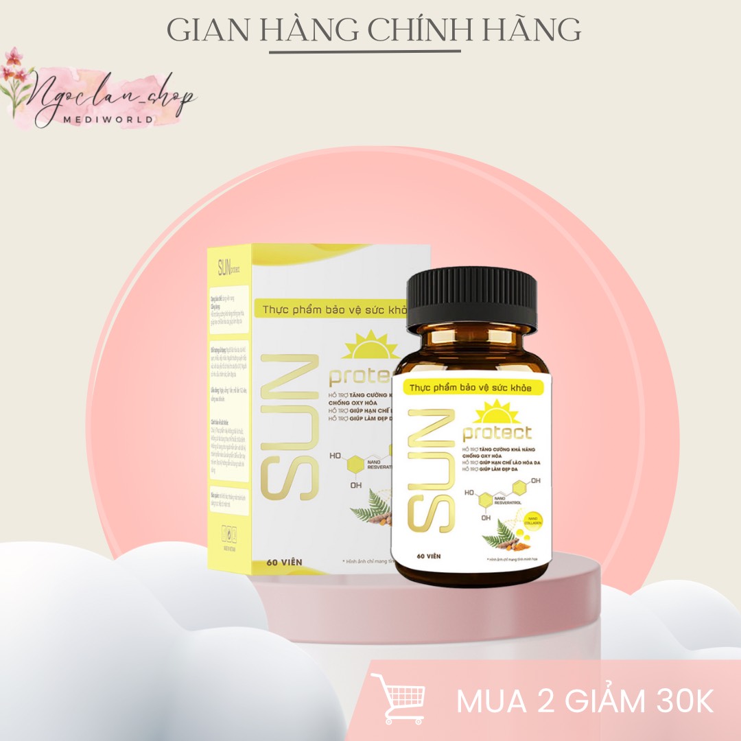 (Chính Hãng) Viên uống chống nắng sun protect chống lão hóa bảo vệ toàn diện Mediworld - NGOCLAN_SHOP