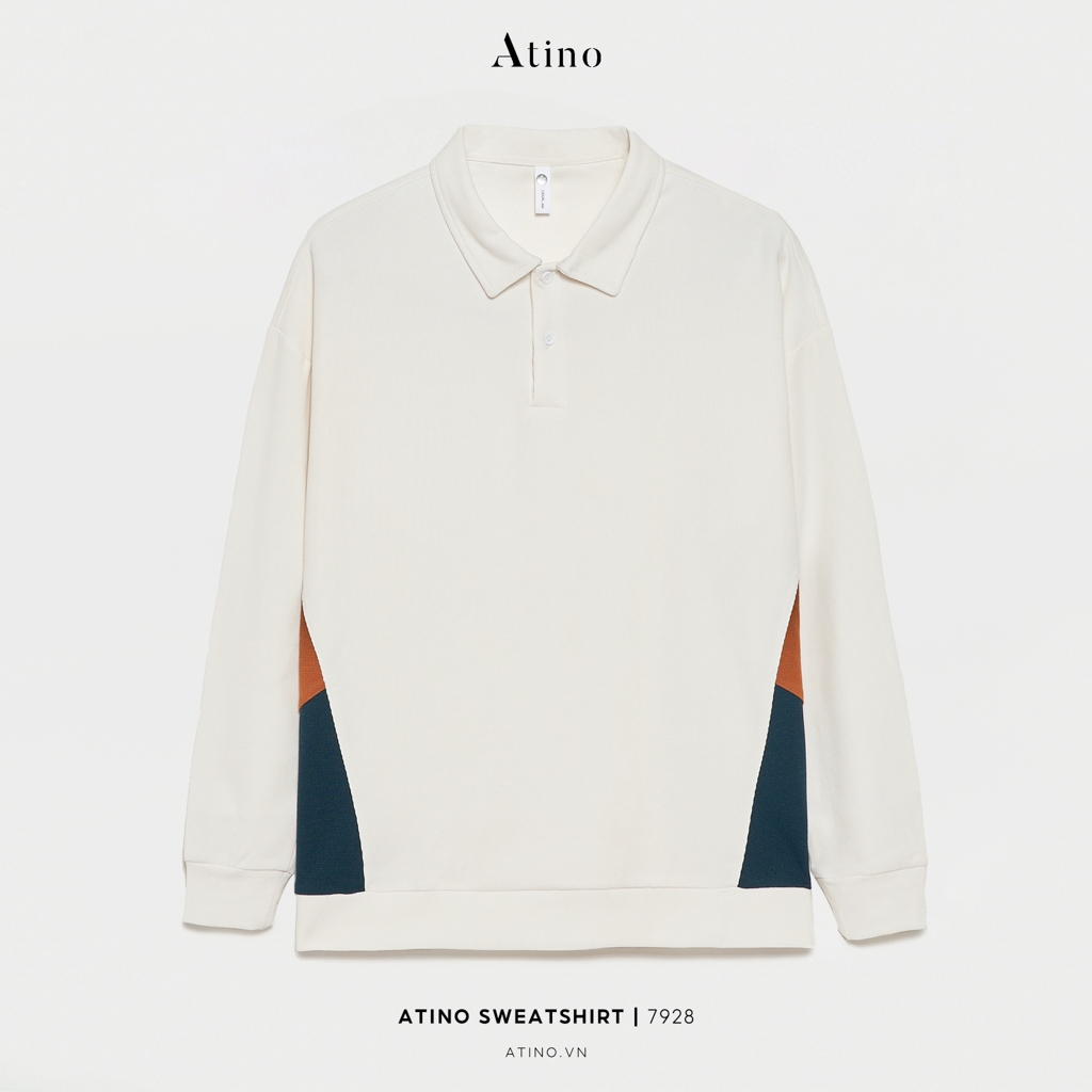 Áo Nỉ Thun Dài Tay Nam ATINO Chất Thun Nỉ Ấm Áp Trẻ Trung Form Regular AN3.7928