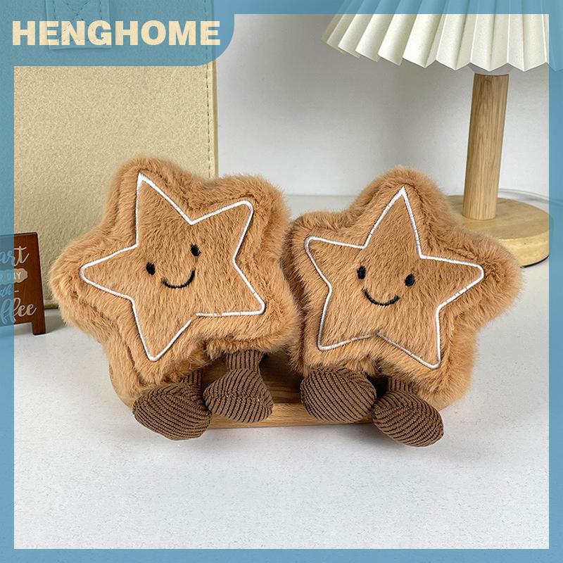 HENGHOME Kawaii Sao Cookie Sang Trọng Keychain Dễ Thương Nhồi Bông Búp Bê Keyring Xe Người Giữ Chìa Khóa Đáng Yêu Túi Mặt Dây Chuyền Trang Trí Vài Quà Tặng