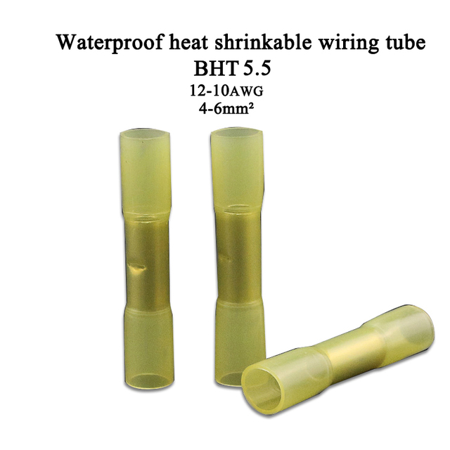 yingke 100pcs Heat Shrinkable Pair Wiring Electrical Crimping Connector Awg20-22 22-16 16-14 12-10 Waterproof Heat Shrinkable Terminal