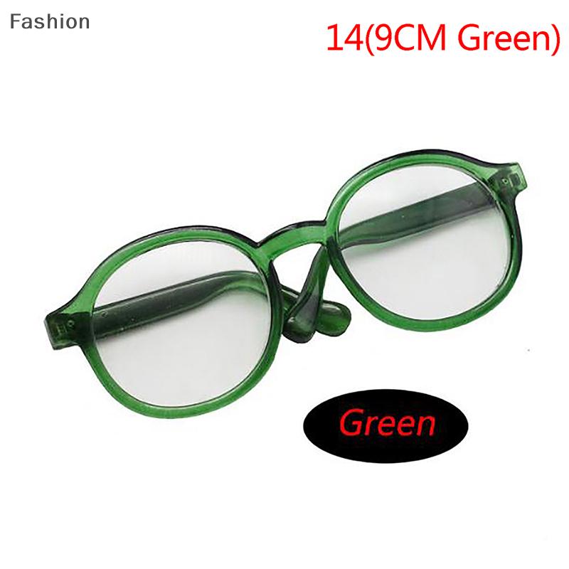 [Fashion] Phụ kiện kính búp bê vải nhung lông gọng tròn 6.5/9.5cm Kính mắt trong suốt