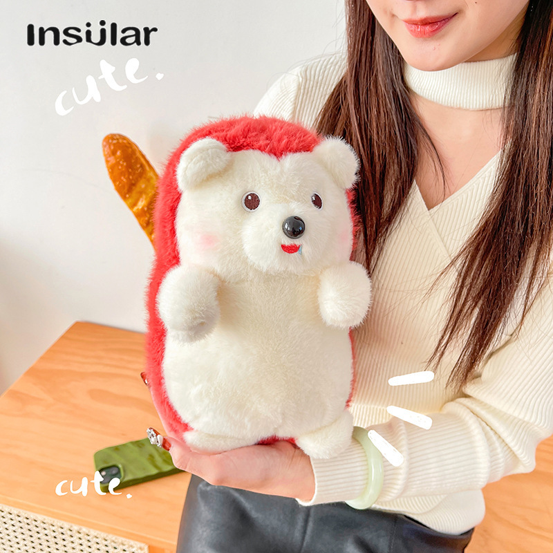 IQANGEL แอปเปิ้ล Hedgehog Plush Toy, หมอนน่ารัก, ของเล่นตุ๊กตาที่ถอดออกได้ ราคา 301 บาท*ส่งฟรี