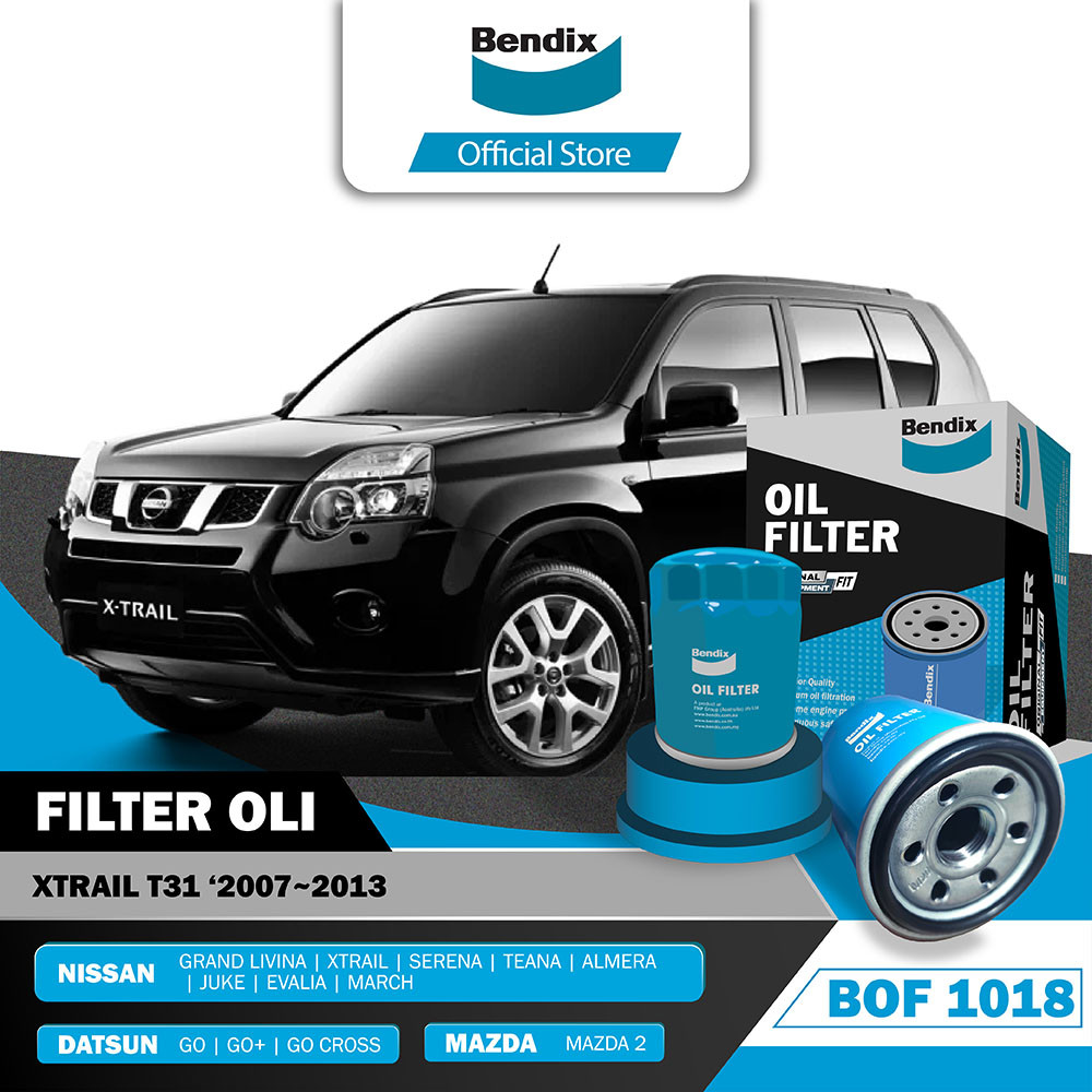 Bendix Oil Filter Nissan Xtrail T31 2007-2013 Car Oil Filter - Bof1018 Harga 56,600 rupiah*Gratis Ongkir