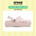 Giày Clog Nữ Crocs Baya Platform - Barely Pink - 208186-6PI
