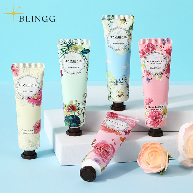 Floral fragrance 30g hydrating moisturizing hand cream cosmetic brand makeup ราคา 9 บาท*ส่งฟรี