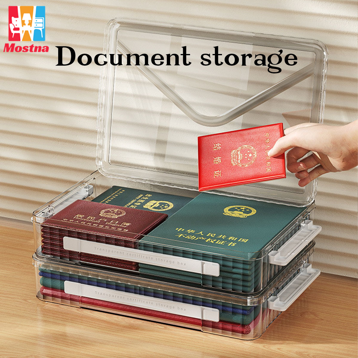 กล่องแฟ้มเก็บเอกสารกระดาษ กล่องเก็บเอกสาร กล่องใสเก็บเอกสาร มี 2 ​​ขนาด การออกแบบที่โปร่งใส สไตล์มินิมอล กันความชื้นและกันฝุ่น ราคา 109 บาท*ส่งฟรี