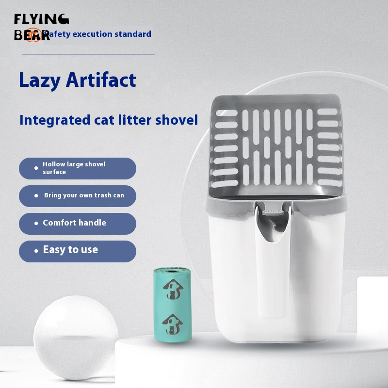 Hót rác nhỏ mèo bay tất cả trong một với thùng rác gấp cho xe hơi tích hợp để dễ dàng dọn dẹp