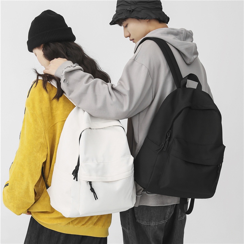 Balo nam nữ thời trang hàn quốc, balo ulzzang basic trơn đi học giá rẻ dễ thương bl02