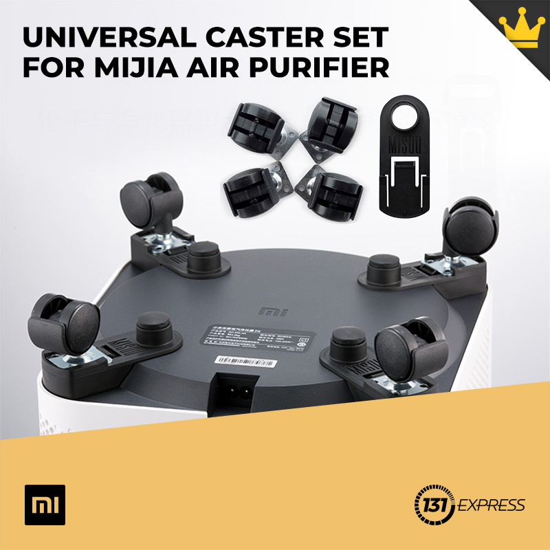 Xiaomi Misou Universal Caster Set For Mijia Air Purifier [ 360° Universal Wheel, Convenient, Wear-Resistant, PP, PA Material, Durable, Easy Install, Flexible, Smooth, For Air Purifier 2, 2S, 3, Pro ] Singapore