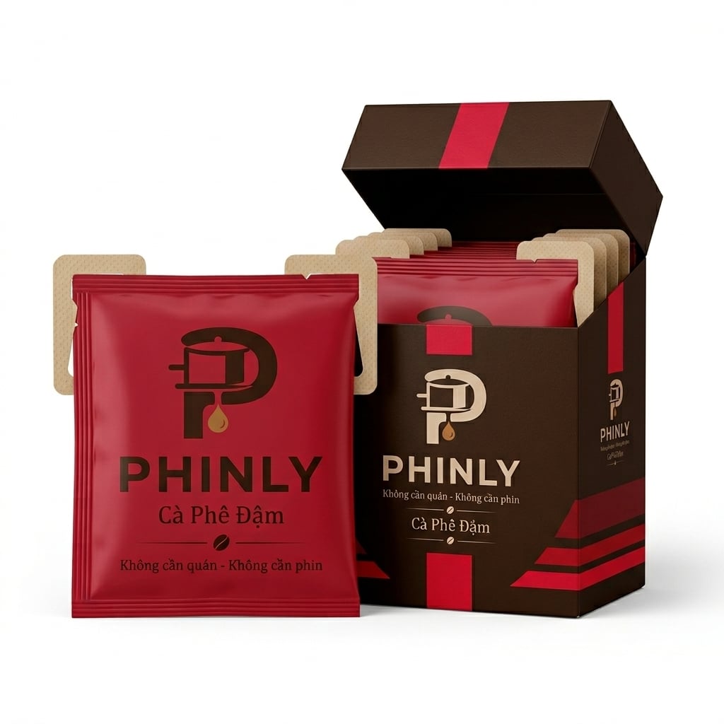 Drip Bag Cà Phê Đậm PHINLY - Hộp 10 gói
