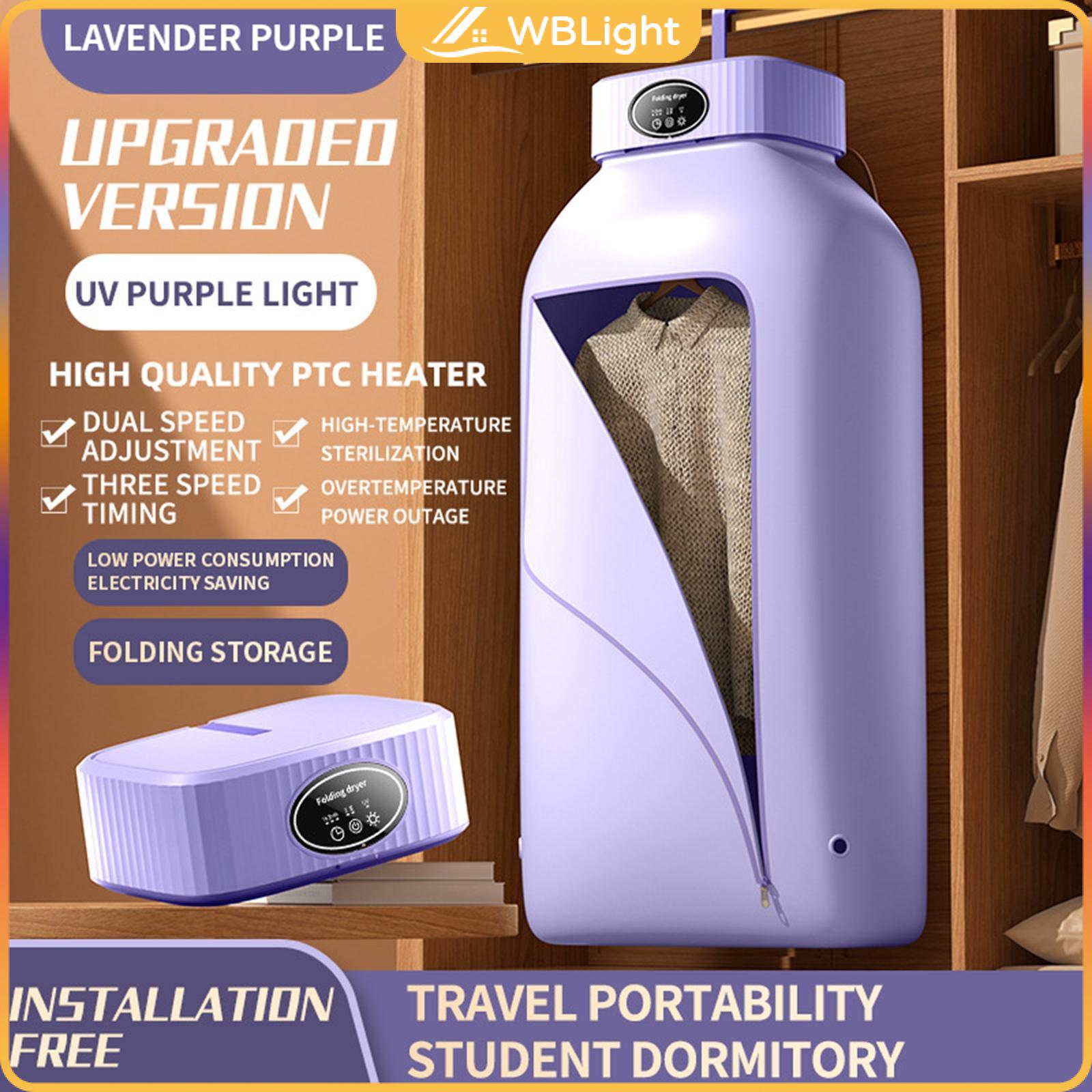 WBLight Electric Clothes Dryer Folding Fast Drying Lightweight Home Drying Machine for Camping Wardrobe Laundry Towels Swimsuits ราคา  1,382 บาท*ส่งฟรี