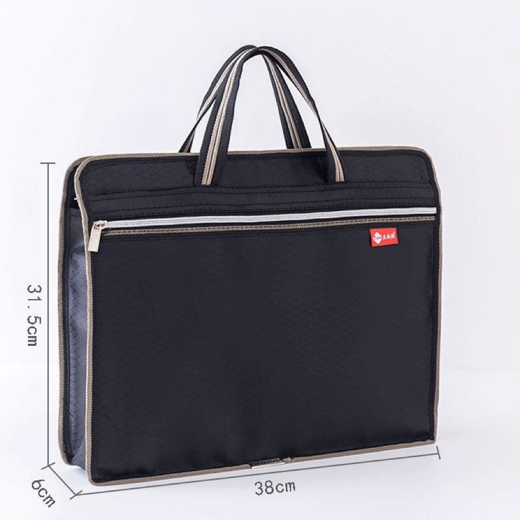 Large Capacity Briefcase Folder Tote Bag Storage Handbag Waterproof Document File