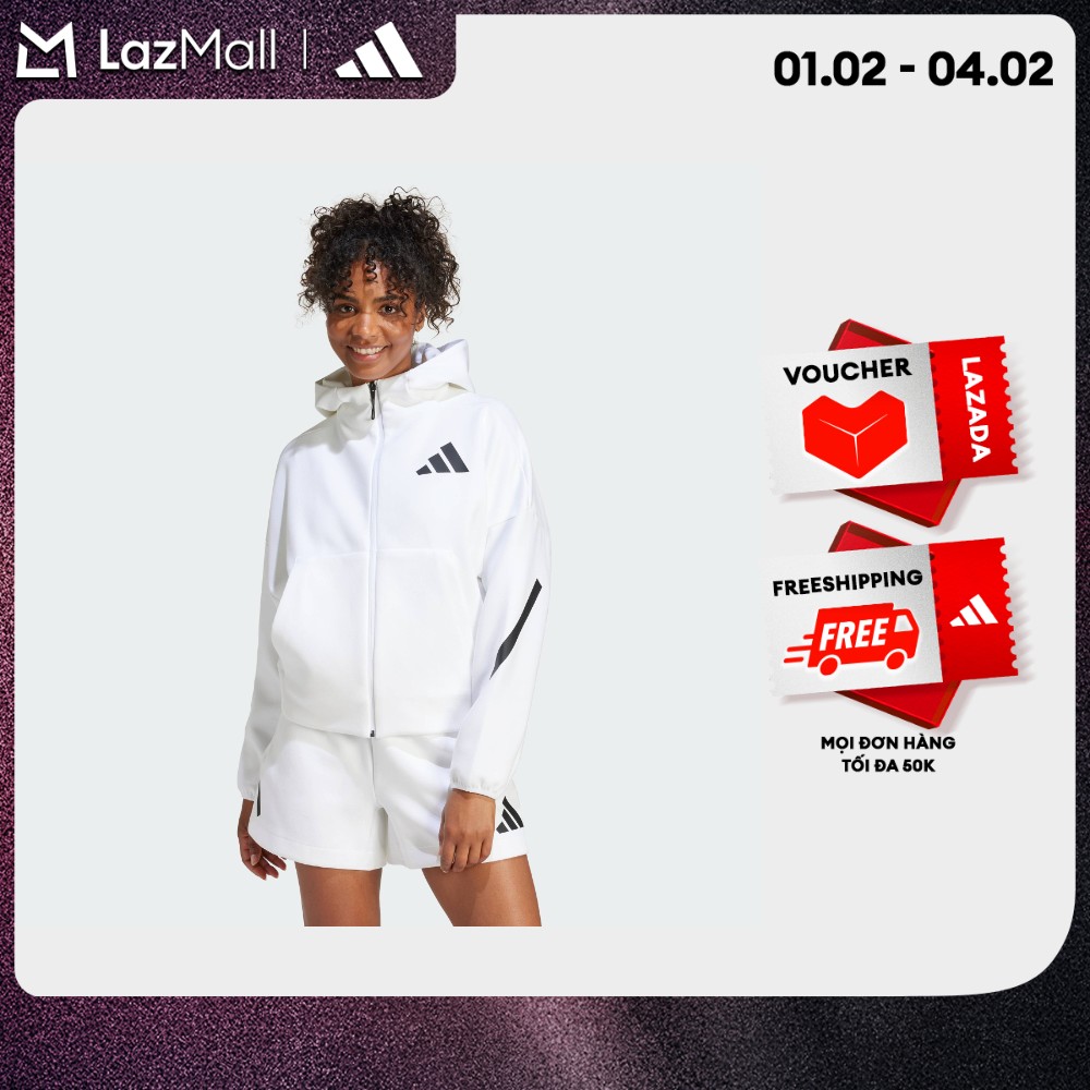 adidas Lifestyle & Tennis adidas Z.N.E. Full-Zip Hoodie Women White JE7849