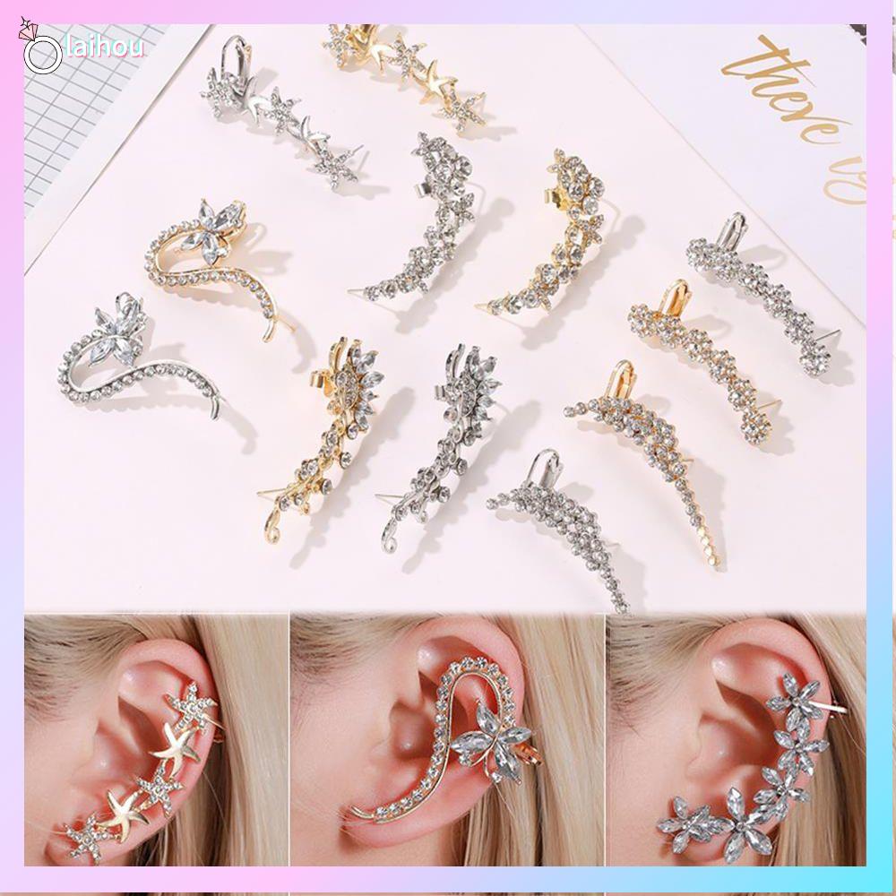 01 Bông tai đeo theo vành tai kiểu đẹp lạ thanh lịch phong cách punk phụ kiện làm đẹp làm quà tặng giá tốt - INTL