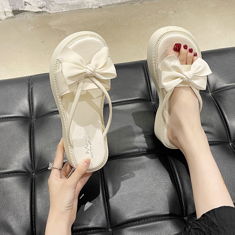 Dép Lê Phong Cách Tiên Nữ Dép Lê Nơ Bướm Chống Trượt Gót Cao Vừa Đế Dày Thiểu Số Dễ Phối Mẫu Mới Năm 2023 Đi Bên Ngoài Mùa Hè Cho Nữ HOT ●9/27♤❦✾