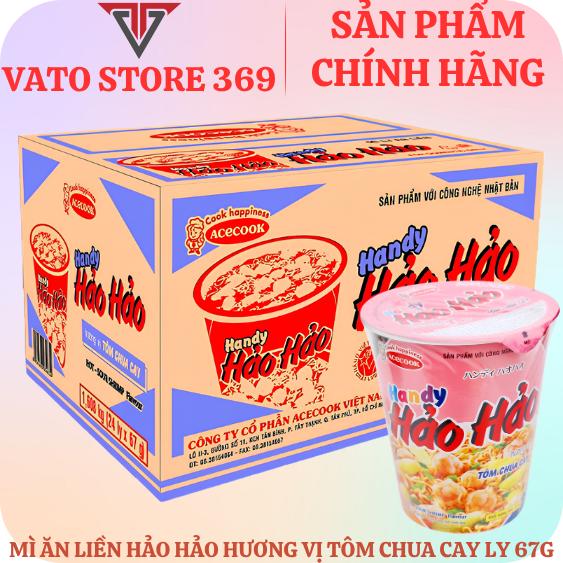 Mì ăn liền HANDY HẢO HẢO hương vị tôm chua cay ly 67g