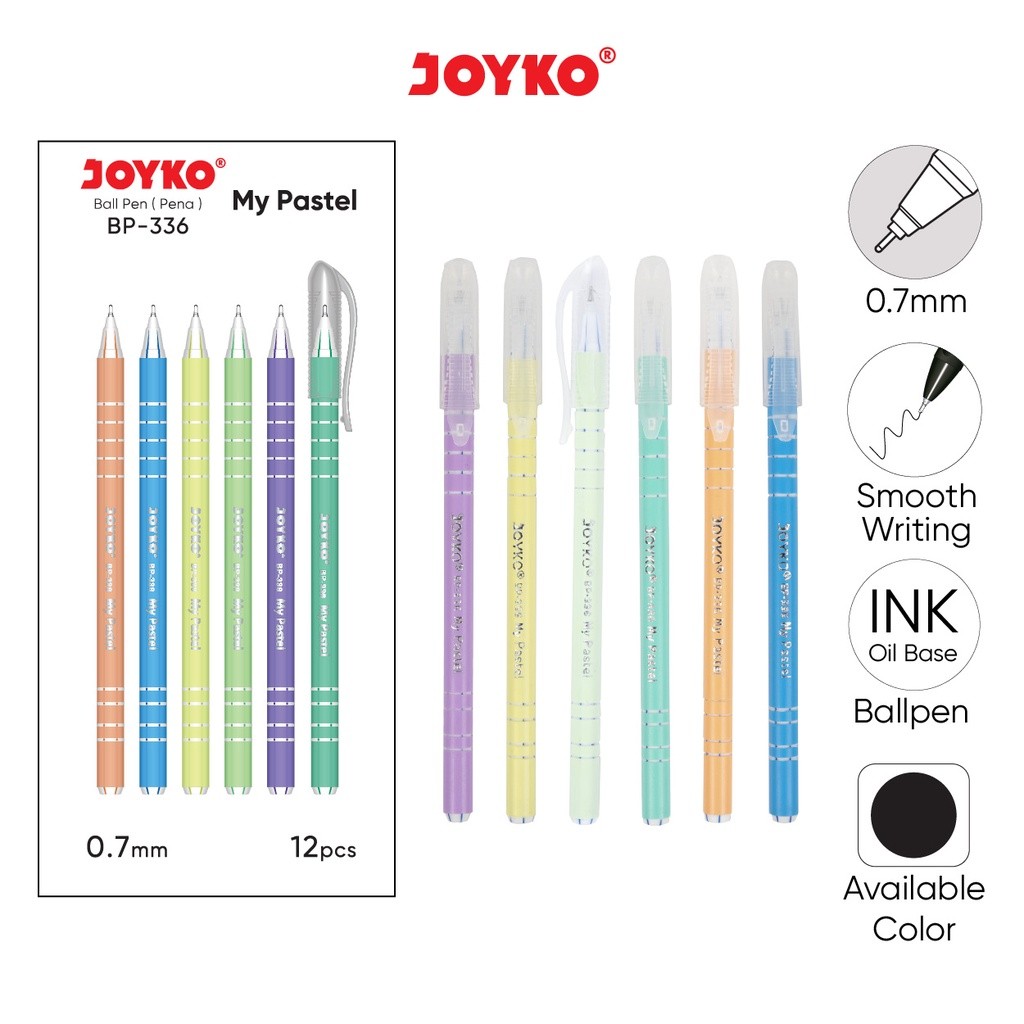 Ball Pen Pulpen Pena Joyko BP-336 My Pastel 0.7 mm