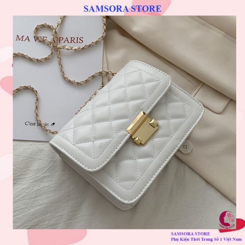 Túi xách nữ đi tiệc thời trang cao cấp đeo chéo sang trọng da vân cá sấu cá tính Samsora store KN2124