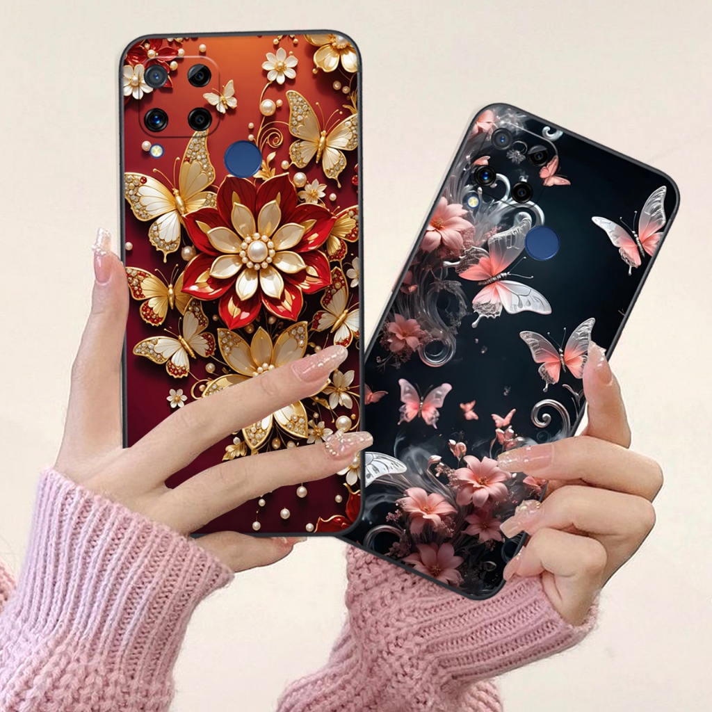Ốp lưng cho Realme C12 / C15 in họa tiết hoa xinh,sang trọng