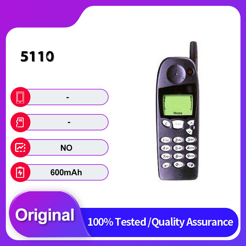 Original Unlocked 5110 Single Sim GSM 900 2G Mobile Phone English Keyboard Made in Finland