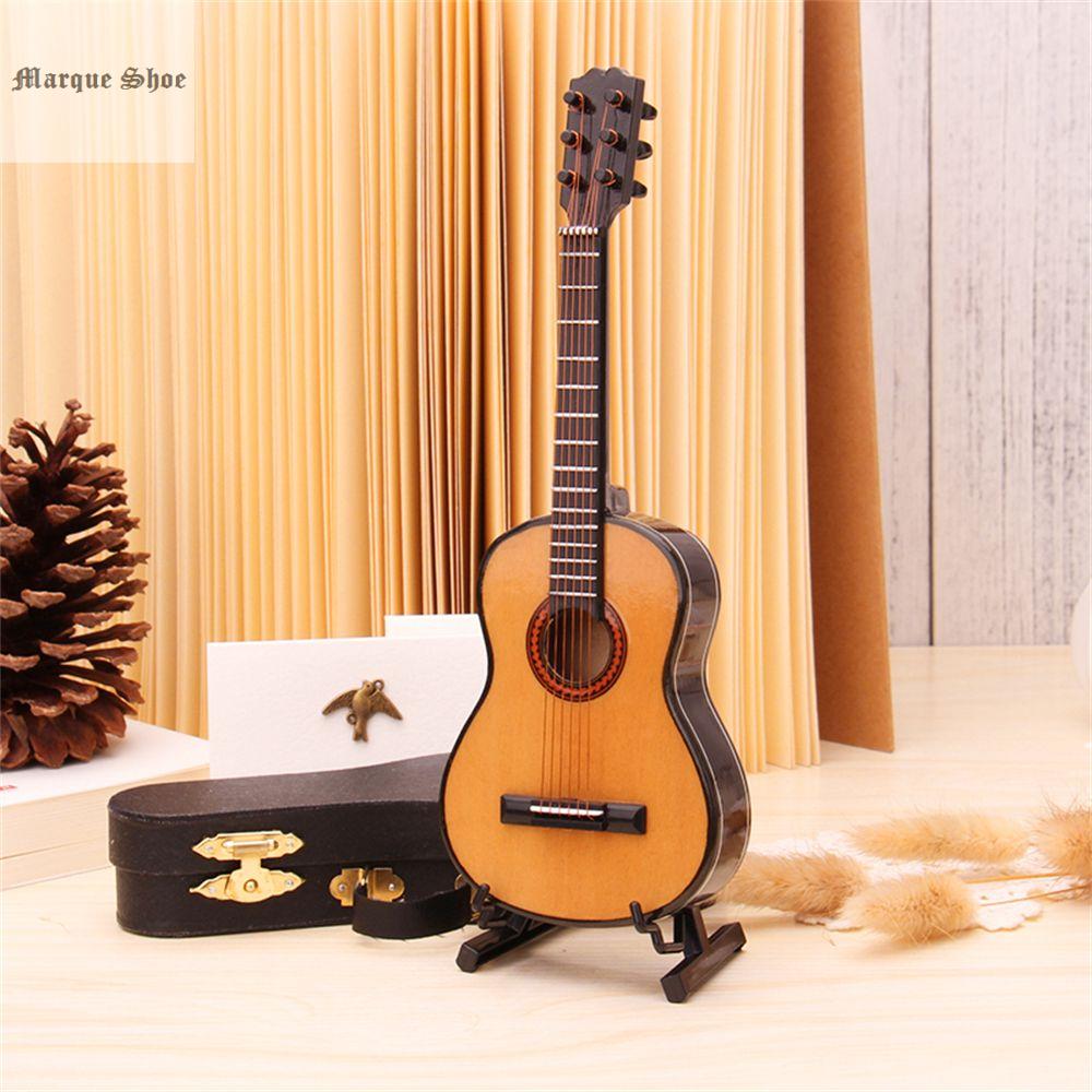 Marque Đặc Biệt Mini Với Màn Hình Đứng Đồ Trang Trí Quà Tặng mô hình Guitar Điện trang trí văn phòng làm việc Acoustic Guitar Đồ Chơi Guitar Đồ Trang Trí Đàn Guitar Quy Mô Mô Hình Guitar đồ trang trí bàn
