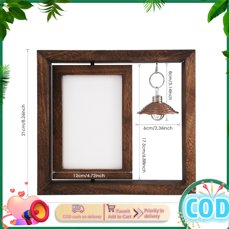 Khung ảnh 67 inch với bầu không khí sáng tạo 360 ° xoay hai mặt Khung ảnh Cá Tính Album cho ảnh 4x6 inch