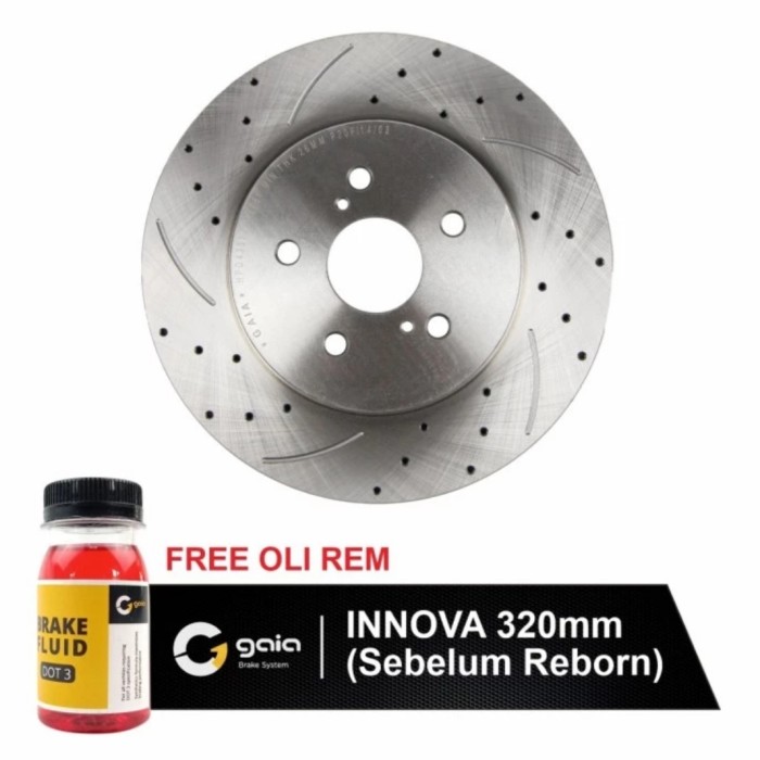 PROMO- BRAKE DISC BRAKE ROTOR GAIA 320MM TOYOTA INNOVA TYT48081 DRILL SLOTTED - REAYA MART Harga 3,380,000 rupiah*Gratis Ongkir