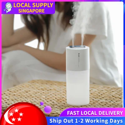 Portable Mini Humidifier Duo Spray [Wireless], Aroma Diffuser, 400ml Small Cool Mist Humidifier with Night Light, WIRELESS Personal Desktop Humidifier for Bedroom /Travel/ Office/Car/Home.