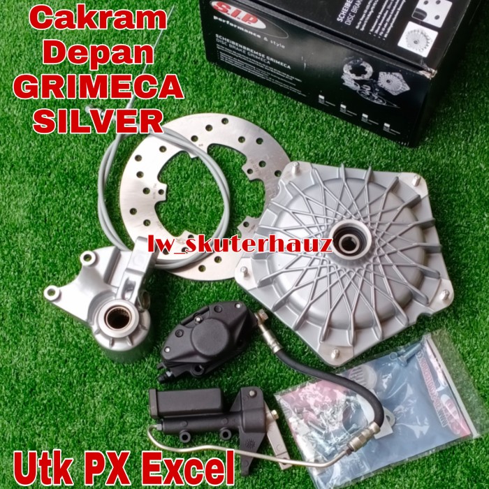 CAKRAM DEPAN DISC BRAKE SET GRIMECA SILVER UTK VESPA PX EXCEL DKK Harga  10,374,000 Ringgit*Penghantaran Percuma