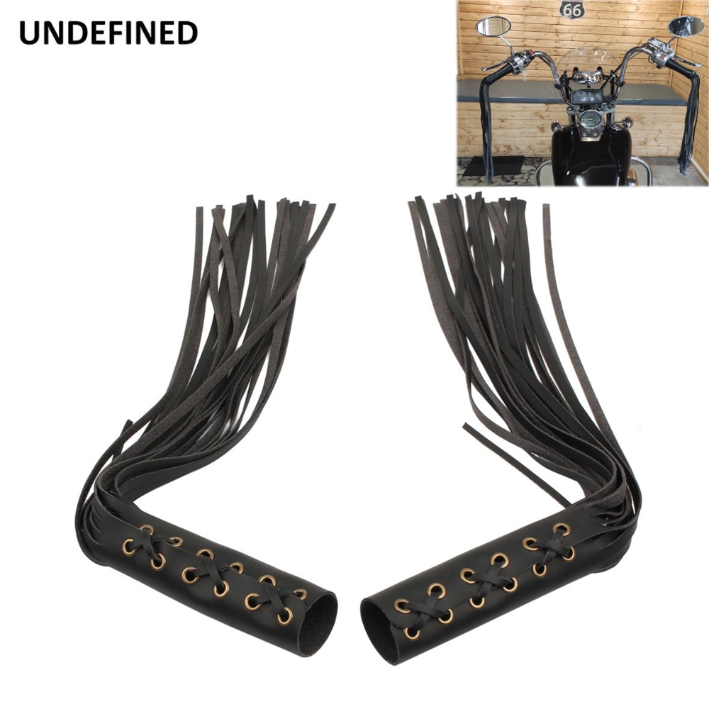 7/8 "25 mét tay cầm xe máy bọc tay phanh chất liệu da pu tua Handlebar grip bao gồm cho Harley Dyna cho Tù Trưởng anh-điêng cổ điển Boer