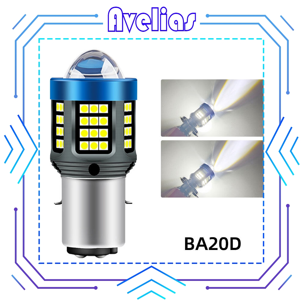 Bengali Robotics p15d ba20d H6 LED Đèn pha xe máy với ống kính tia HI/lo đèn sương mù 12V 24V 6000K