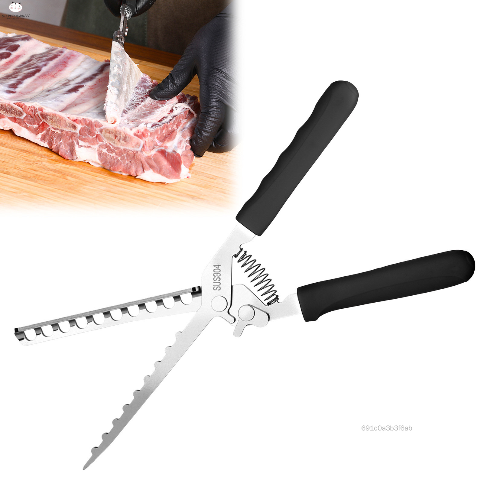 SBY Rib Membrane Remover Tool 304 Stainless Steel With Ergonomic Handle For BBQ Pork Ribs Preparation SB-MY Harga 47 Ringgit*Penghantaran Percuma
