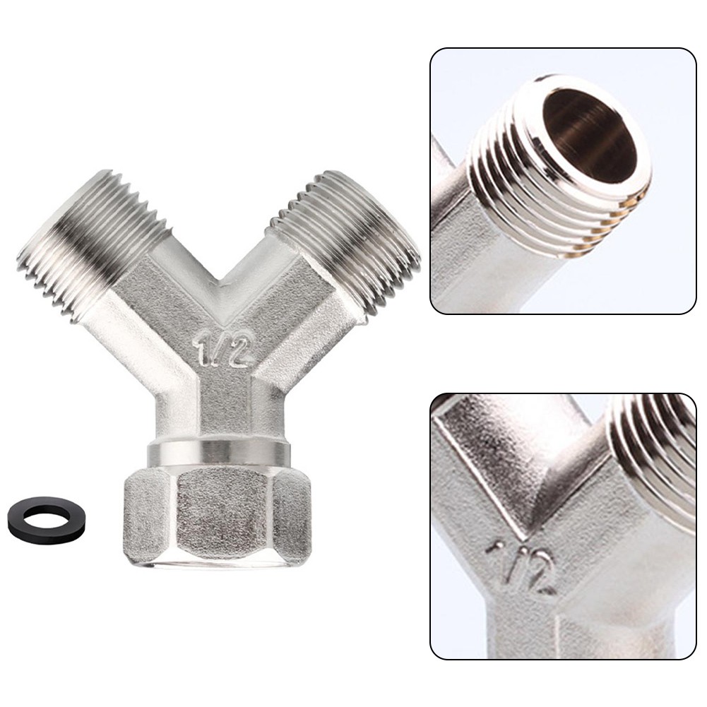 Máy nước nóng lỏng mạ điện TEE 4 phút đồng bên trong và bên ngoài răng ống nước lỏng khớp