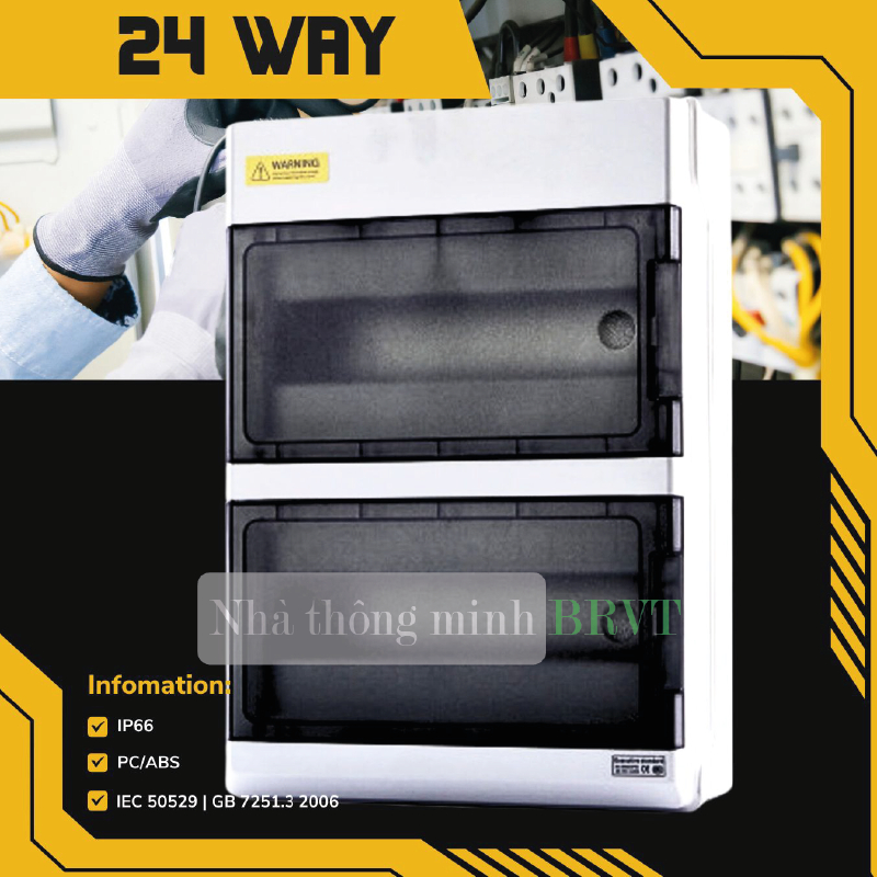 Tủ điện 24 way chống nước ip66 – tủ điện lắp nổi, vỏ tủ điện, tủ điện nhựa
