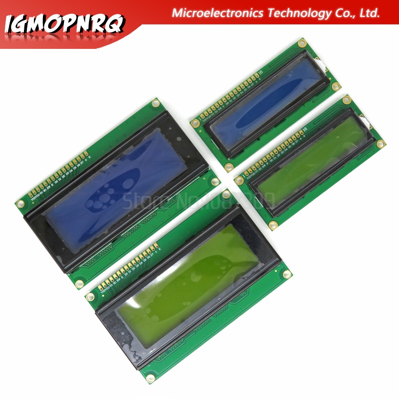1pcs lcd2004 + i2c 1602 2004 20x4 2004a màu xanh/màu xanh lá cây màn hình nhân vật lcd/w iic/i2c bộ chuyển đổi giao diện nối tiếp mô-đun cho arduino mạch tích hợp