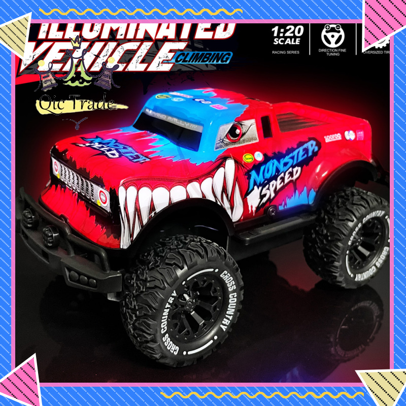 1:20 RC Cars Toy Off Road Remote Control Truck All Terrain Toys With Luminous Shell Gifts For Boys Girls ราคา 343 บาท*ส่งฟรี