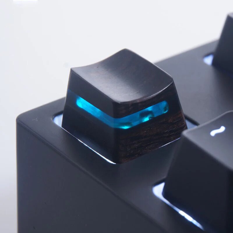 Bàn Phím Cơ đen bằng gỗ Keycaps Ebony R1 R2 R3 R4 1U ESC WASD mũi tên 1.25u Ctrl Win Fn ALT 1.75u ca