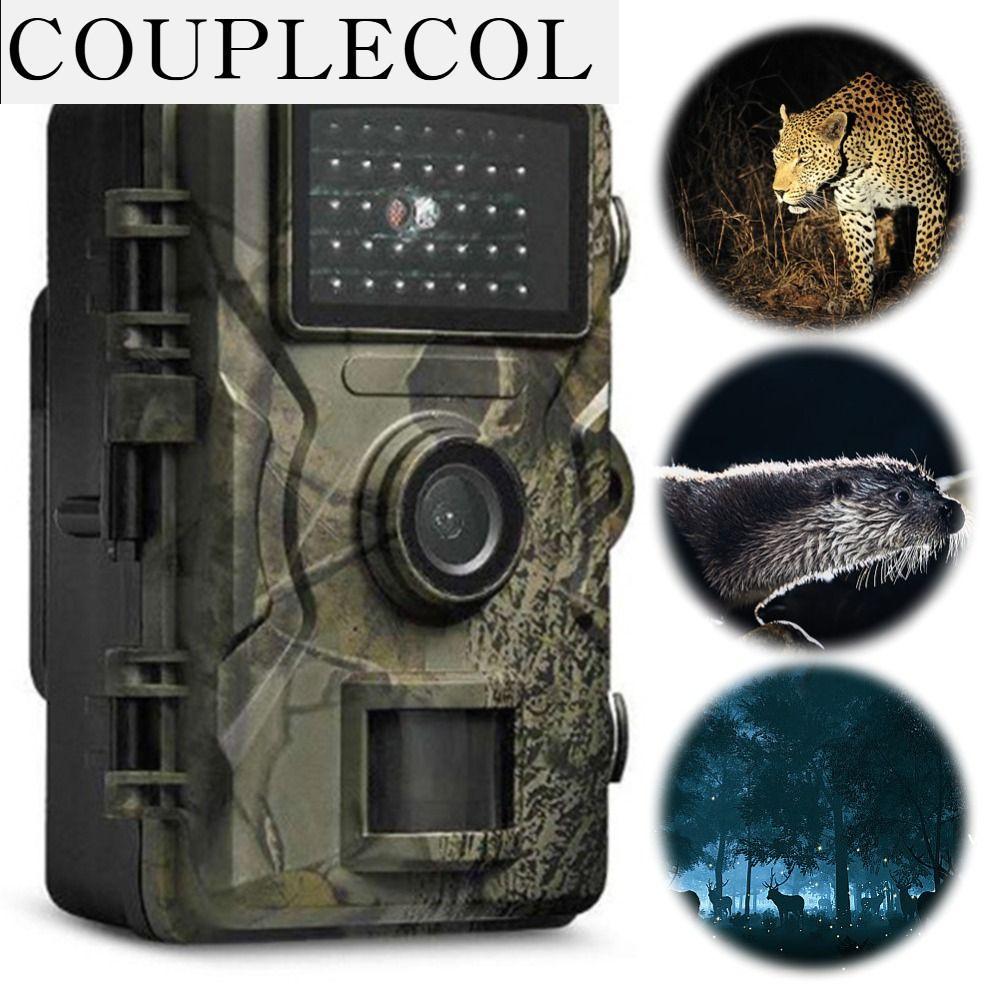 กล้องถ่ายรูปและอุปกรณ์ถ่ายภาพ COUPLECOL ป้องกันน้ำระดับ IP66 กล้องติดตามกลางแจ้ง ความละเอียดภาพ 16MP วิดีโอ HD 1080P กล้องจับภาพสัตว์ป่า ความไวที่เพิ่มขึ้น พร้อมสายรัด กล้องมองกลางคืนอินฟราเรด การสังเกตสัตว์ป่า