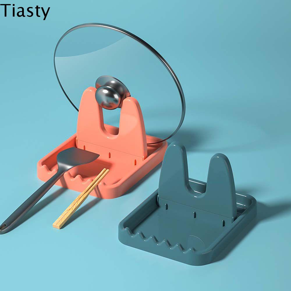 TIASTY Thiết thực Đa chức năng Kho chứa Ngăn chứa Bộ đồ ăn Trên bếp Giá đỡ nắp nồi Giá đỡ thìa Phụ kiện nhà bếp Giá đỡ thìa