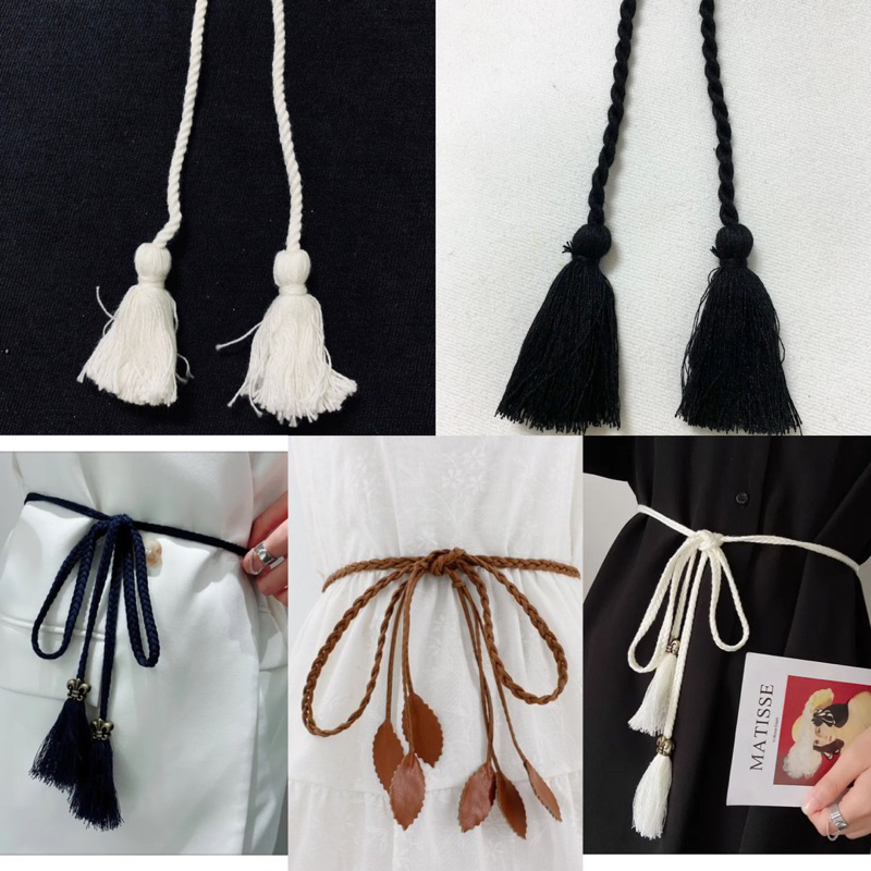 Thắt lưng tua rua dây chuông phụ kiện thời trang -Thắt Lưng Da PU Tua Rua phong cách boho vintage cổ điển ,mông cổ,tây tạng cosplay
