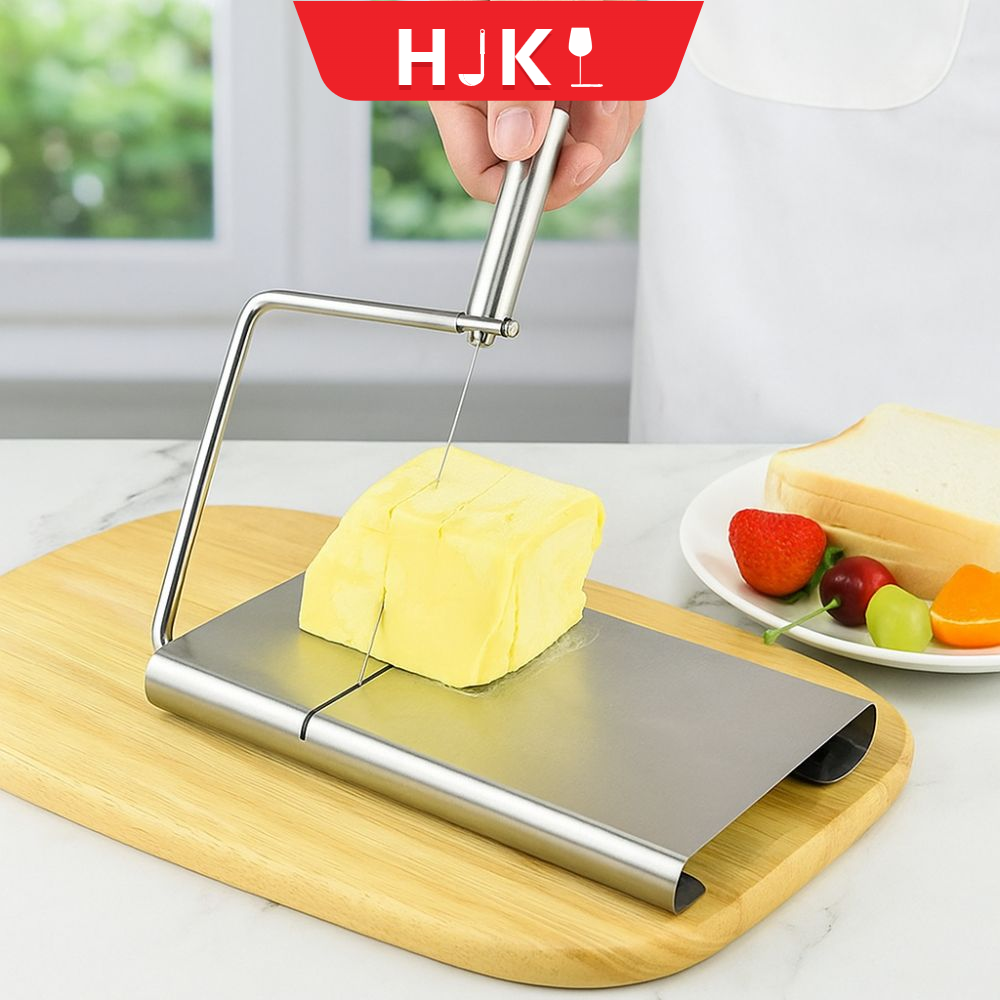 HJKL Không trượt Máy cắt phô mai bằng thép không gỉ Không dính Ổn định Máy cắt bơ giăm bông Máy cắt sô cô la Chống gỉ Dao cắt xà phòng thủ công Bếp