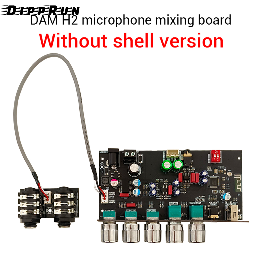 DC 8-36V ZK-DAM-H2 Nâng Cấp Karaoke Reverb Hội Đồng Quản Trị Cách Ly tiếng ồn thấp Phía Trước hiệu ứ