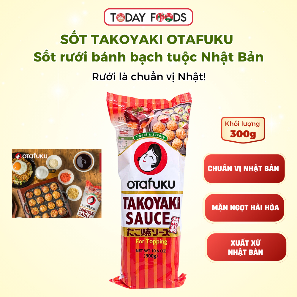 Sốt Takoyaki Otafuku 300g Nhật Bản - Sốt Rưới Bánh Bạch Tuộc, Okonomiyaki, Đồ Chiên