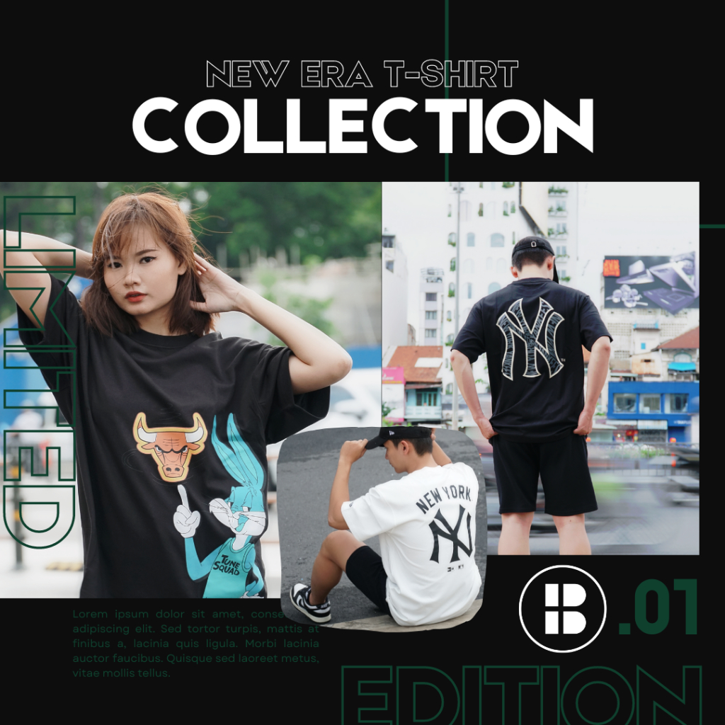 Áo thun New era x Mlb chính hãng, Unisex Nam Nữ, , Thebang.sneaker