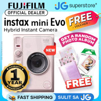 FUJIFILM Instax Mini Evo Hybrid Instant Film Camera with Built-In Mini Instant Film Direct Printer Save Printed Images 10 Lens Effects & 10 Film Effects Bluetooth 4.2 (BLACK BROWN GENTLE ROSE) | JG Superstore
