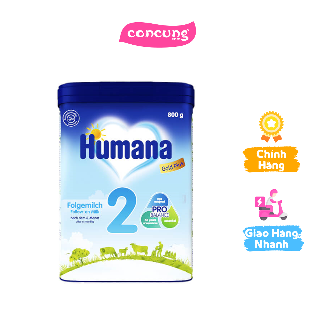 Sữa Humana Gold Plus số 2 800g 6-24 tháng